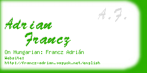 adrian francz business card